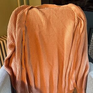 Elegant Women's Cardigan in Warm Orange
